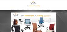 Web snip of Via Seating, Inc's new website