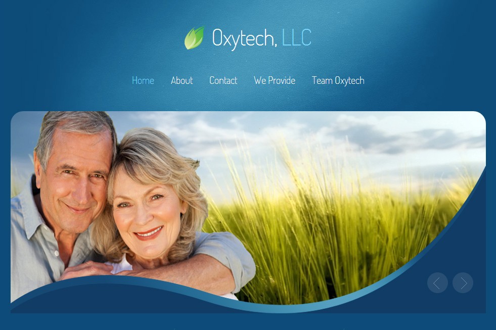 Website screenshot of oxytechreno.com created by Credo Technology Group, LLC