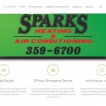 Website screenshot of sparksheatingair.com created by Credo Technology Group, LLC